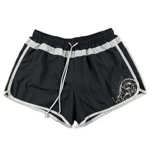 Athleta Black & White Hana Lined 3.5" Running Shorts Womens Size M